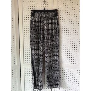 Raya Sun Rayon Pants Wide Leg Women's Small Boho Hippie Pull On Beachy